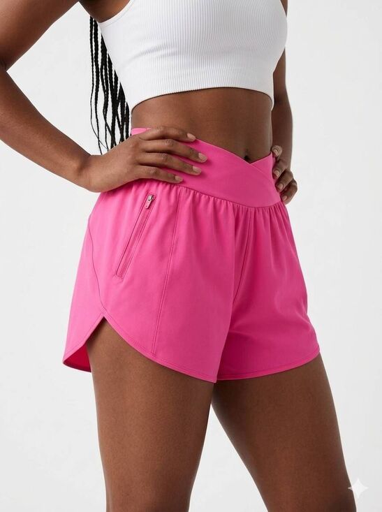 Boutique Pants - 💬☔️🔥NWT Neon Pink High Waist Running Shorts Medium